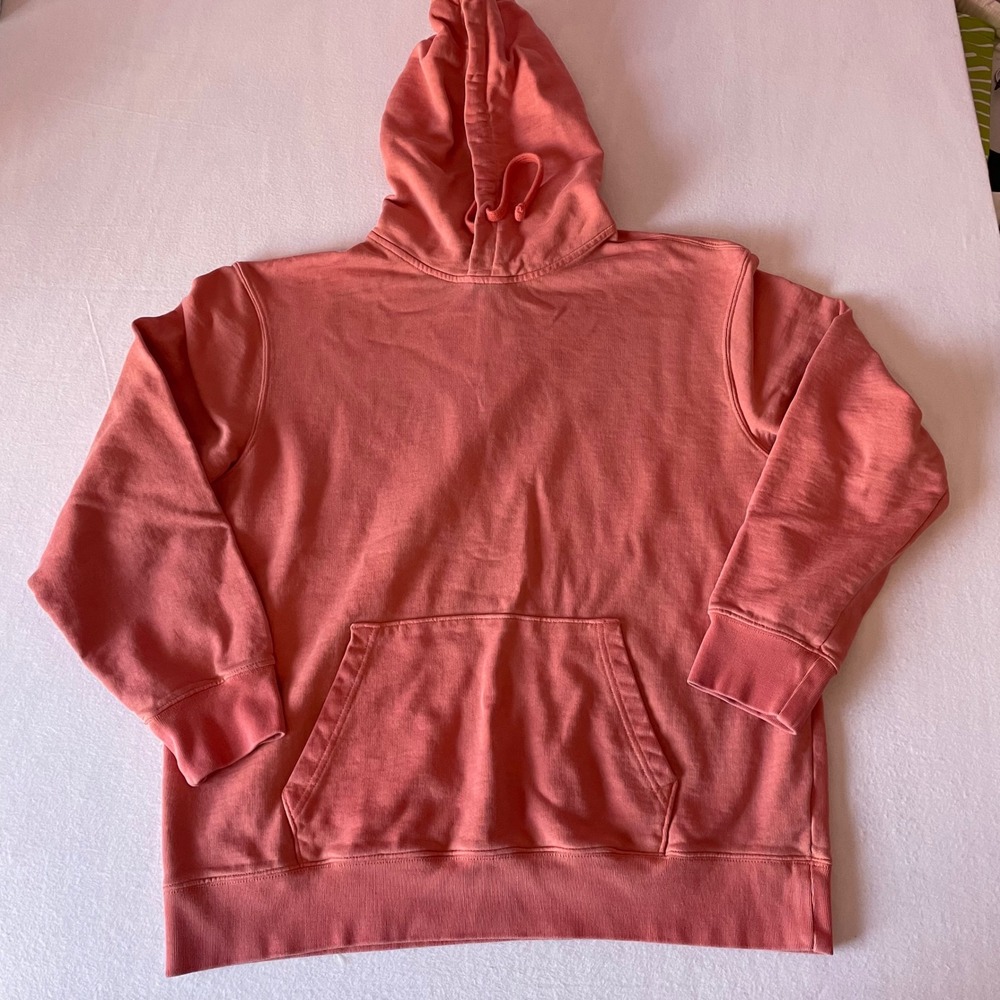 American‎ Eagle Mens XXL Coral Pink 100% Cotton Pullover Hoodie Sweatshirt NWOT